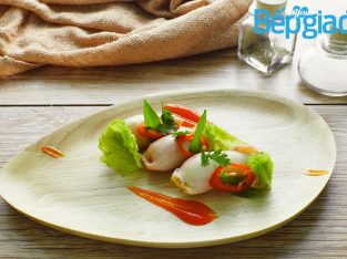 Món ăn mùa Hè: Mực nhồi khoai lang hấp