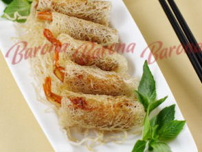 Món chả giò tôm bắt mắt