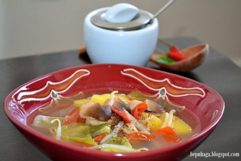 Món chay: Súp cải xá bấu