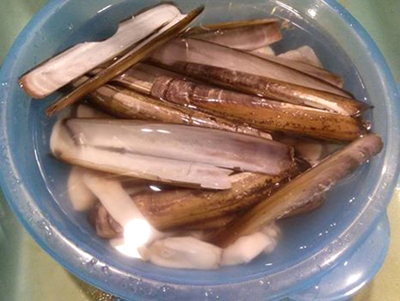 Món ốc móng tay xào tỏi rau muống