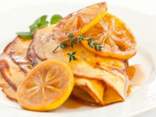 Món pancake sốt caramel chanh