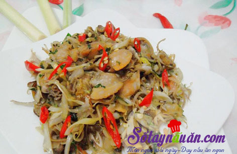 Món trai xào sả ớt cho cả nhà thích mê