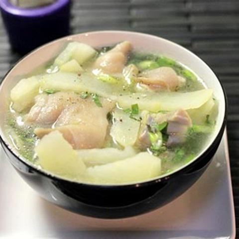 Cách làm móng giò hầm đu đủ