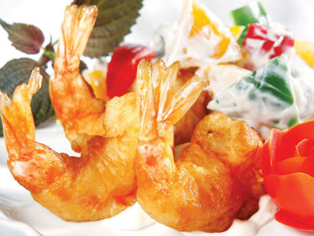 Mực cuốn tôm hấp