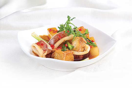 Mực kho củ cải