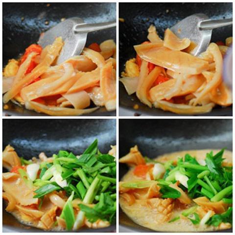 Cách làm mực lá xào cần tây
