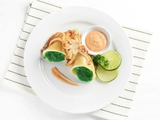 Mực nhồi cốm xanh