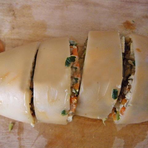 Cách làm mực nhồi đậu hũ