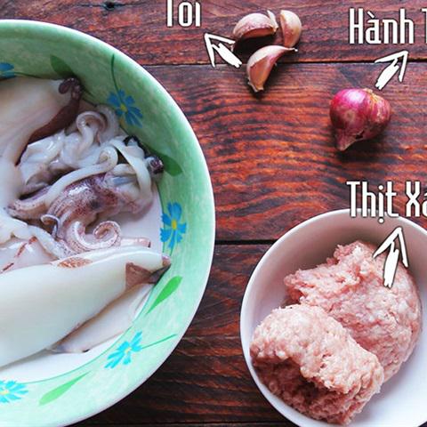 Cách làm mực nhồi thịt