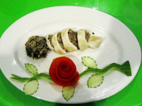 Mực nhồi thịt hấp