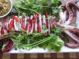 Mực nướng chảo