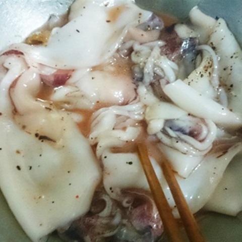 Cách làm mực nướng kim chi