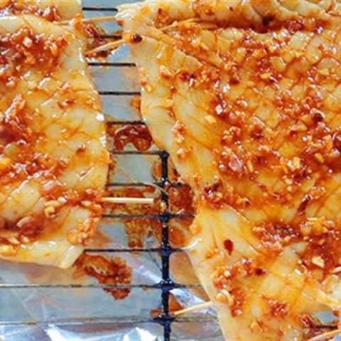 Cách làm mực nướng sa tế cay