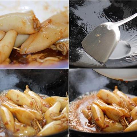 Cách làm mực om nước tương