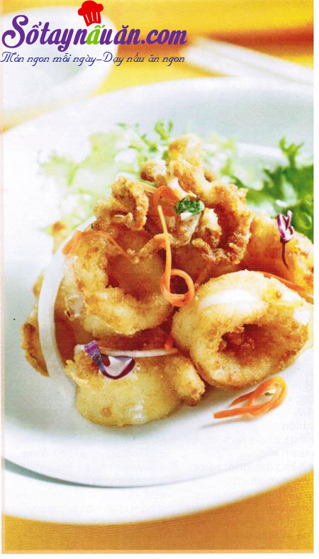 Mực rán giòn sốt mật ong