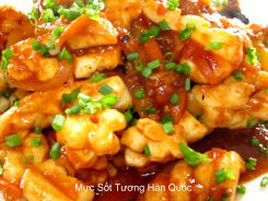 Mực sốt tương Hàn Quốc