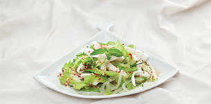 Mực trộn khổ qua chua ngọt