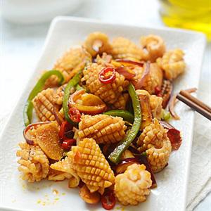 Cách làm mực xào cay