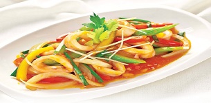 Mực xào chua cay