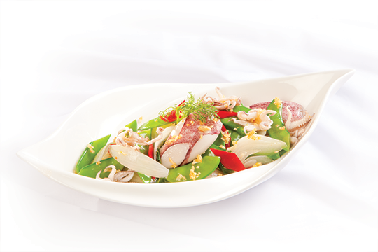 Mực xào đậu Hà Lan