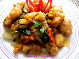 Mực xào trứng muối