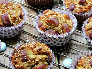 Muffin khoai lang mật ong quế