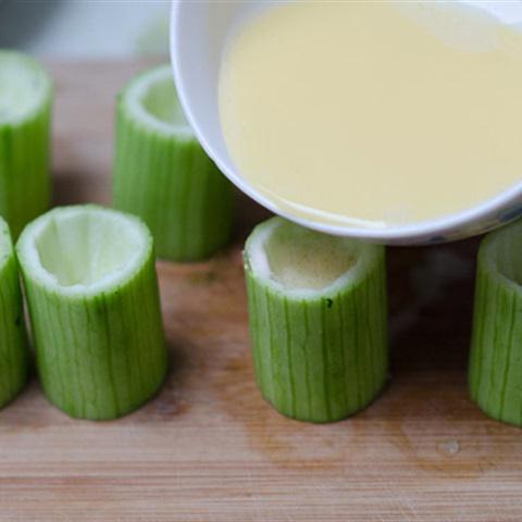 Cách làm mướp nhồi tôm hấp