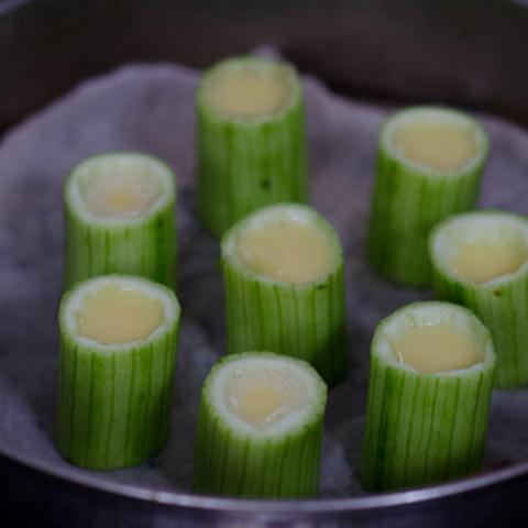 Cách làm mướp nhồi tôm hấp