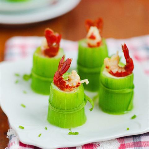 Cách làm mướp nhồi tôm hấp