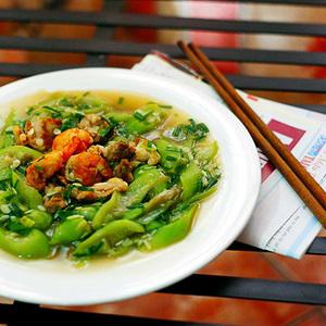 Cách làm mướp xào tôm thịt