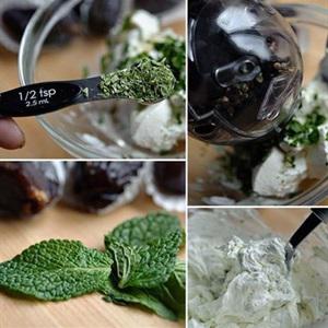 Cách làm mứt chà là nướng thịt xông khói