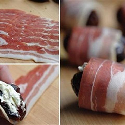 Cách làm mứt chà là nướng thịt xông khói