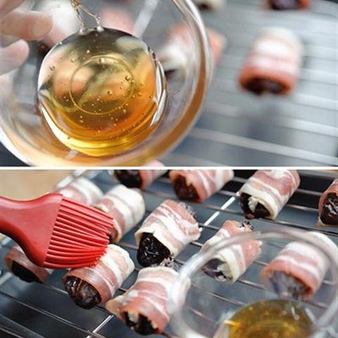 Cách làm mứt chà là nướng thịt xông khói