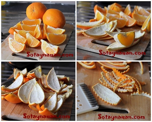 Mứt vỏ cam dẻo thơm chống viêm họng ngày lạnh