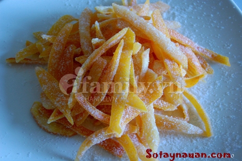 Mứt vỏ cam dẻo thơm chống viêm họng ngày lạnh