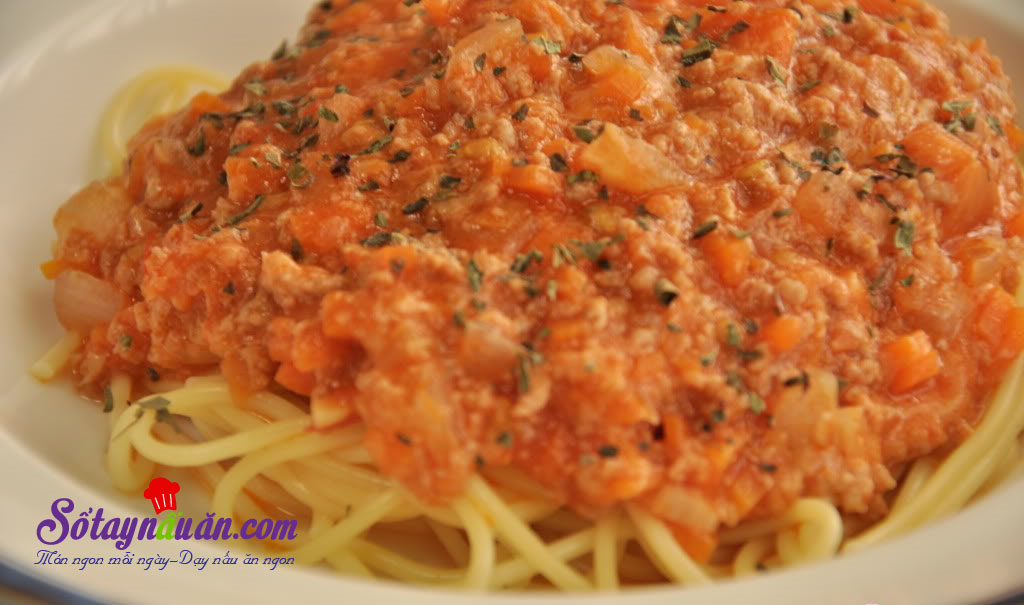 Mỳ ý sốt bò bằm tiếp thêm năng lượng cho ngày mới