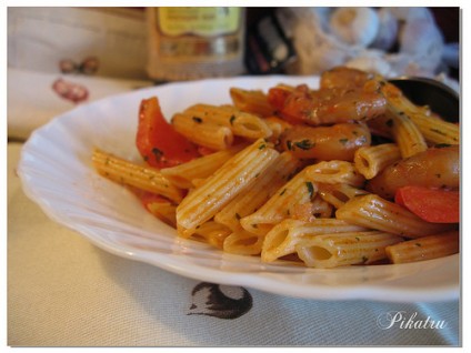 Mỳ ý sốt tôm tỏi