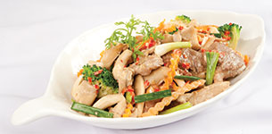 Nấm bào ngư xào xốt mè