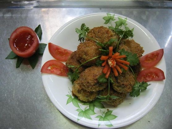 Nấm đông cô nhồi thịt chiên xù