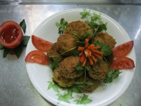 Nấm đông cô nhồi thịt chiên xù