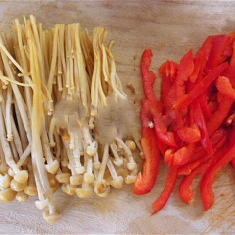 Cách làm nấm kim châm xào đậu hũ