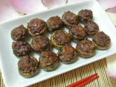 Nấm mỡ nhồi thịt chiên