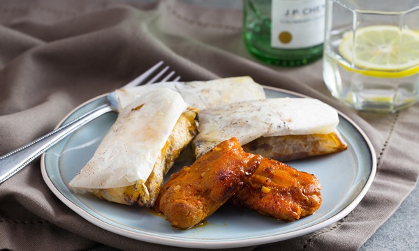 Nấm nhồi cá hồi nướng món ngon dễ làm