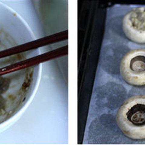 Cách làm nấm nhồi tôm nướng