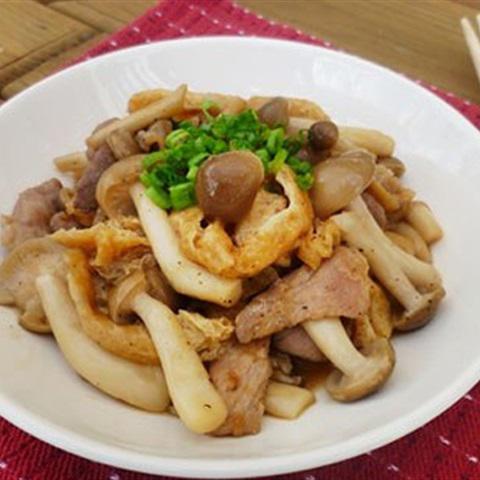 Cách làm nấm xào đậu hũ thịt nạc
