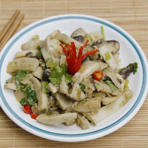 Cách làm nấm xào sả ớt