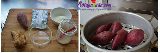 Nấu chè khoai lang sữa nóng hổi cho ngày lạnh