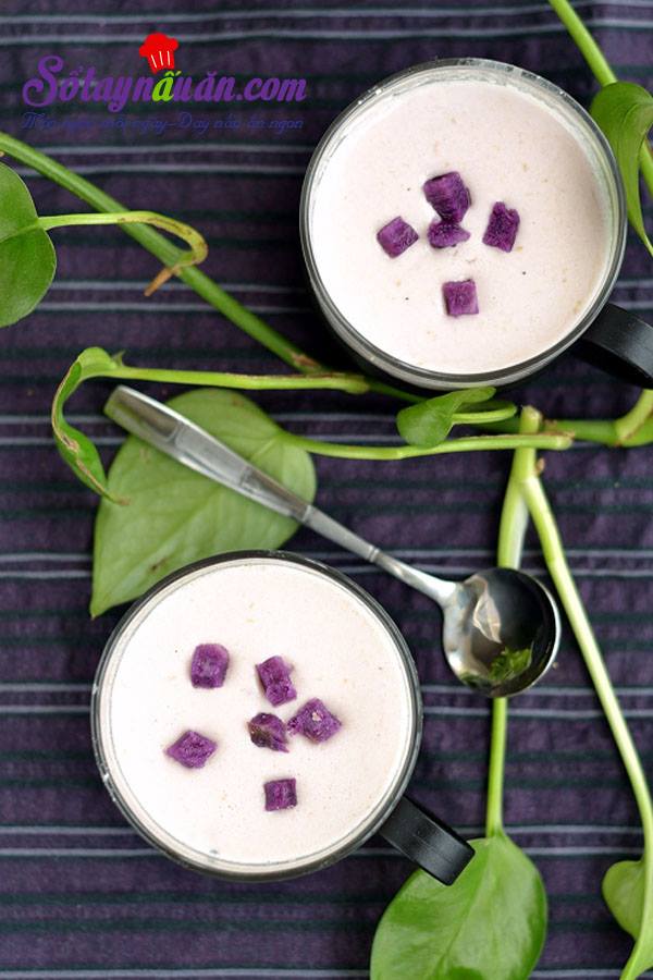 Nấu chè khoai lang sữa nóng hổi cho ngày lạnh