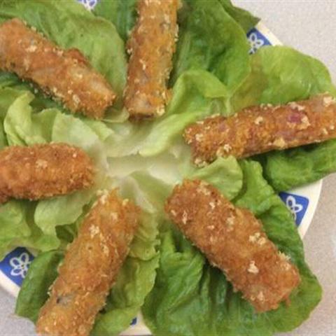 Cách làm nem cá hồi chiên xù