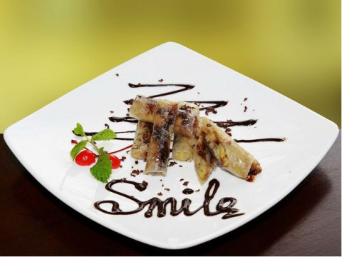 Nem cuốn sô-cô-la chuối